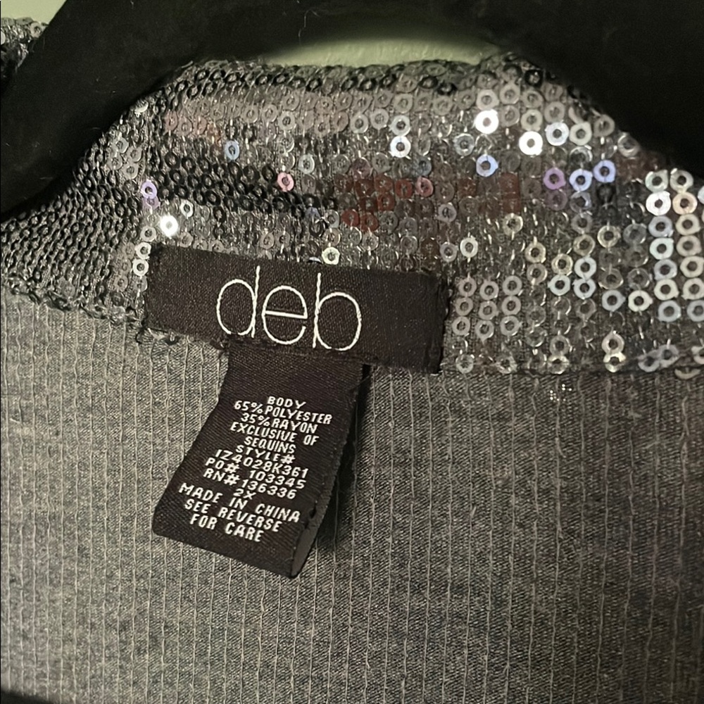 DEB Silver Sequin Blazer Jacket - Picture 5 of 14